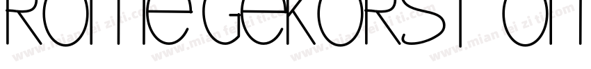 rome gekors fonts字体转换